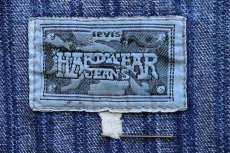 画像4: 80s Levi'sリーバイス HARDWEAR JEANS ノーカラー ランダムストライプ ショート丈 デニムベスト M★ユーロ (4)