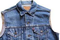 画像3: 80s USA製 Levi'sリーバイス 70506 カットオフ デニムベスト 4ポケット 42 (3)