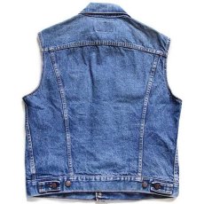 画像2: 80s USA製 Levi'sリーバイス 70506 カットオフ デニムベスト 4ポケット 42 (2)