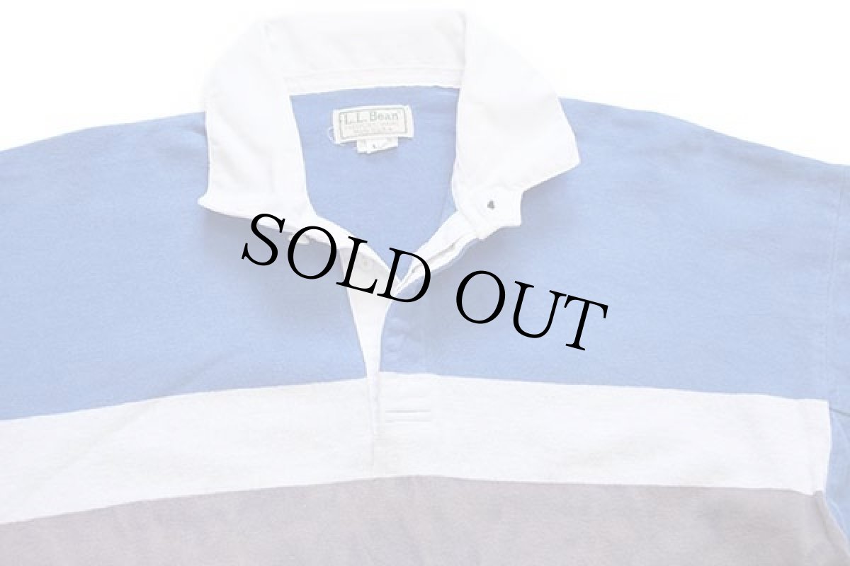 画像3: 80s USA製 L.L.Bean ヘビー コットン ラガーシャツ 青 L (3)