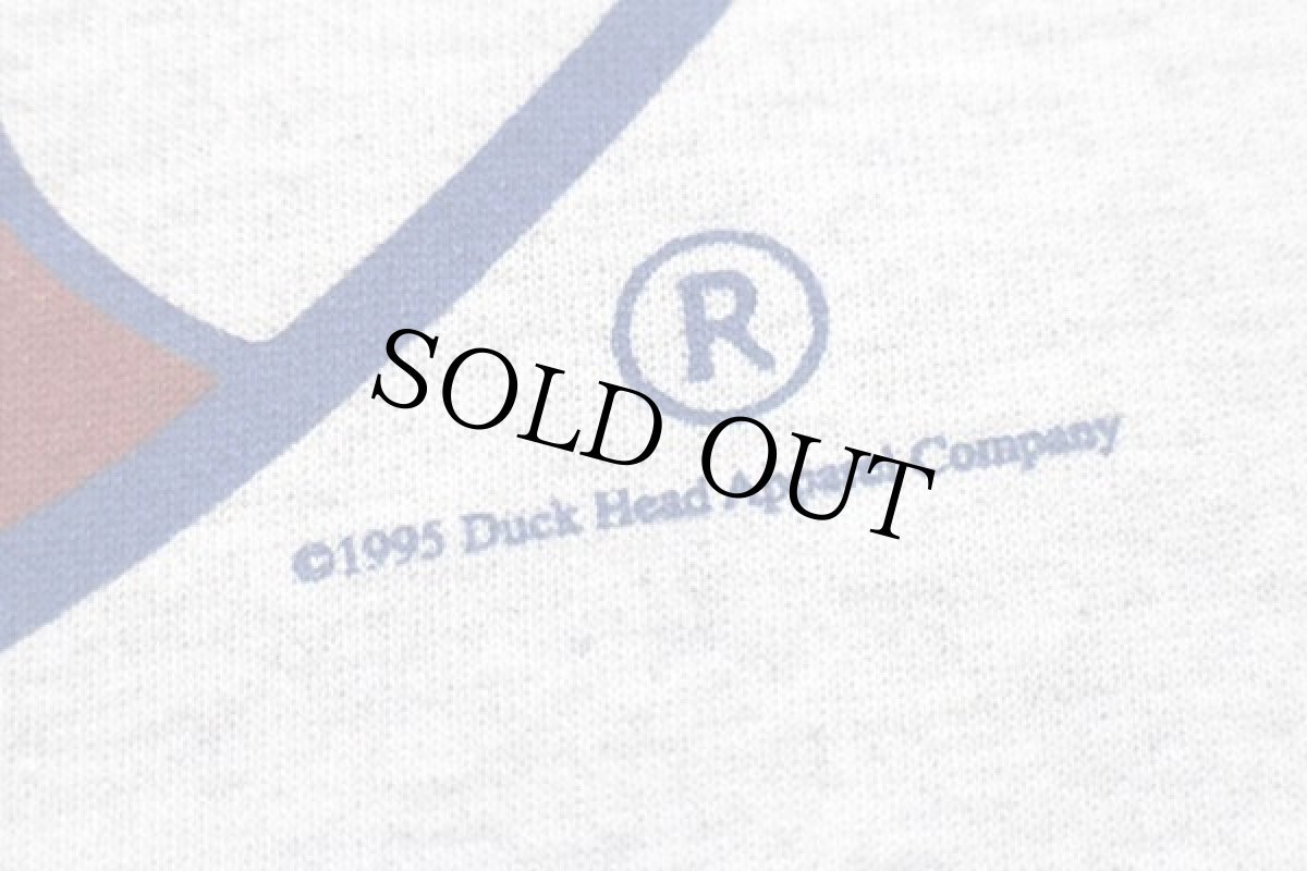画像4: 90s USA製 DUCK HEAD カモ ビッグロゴ スウェット 杢ライトグレー L (4)