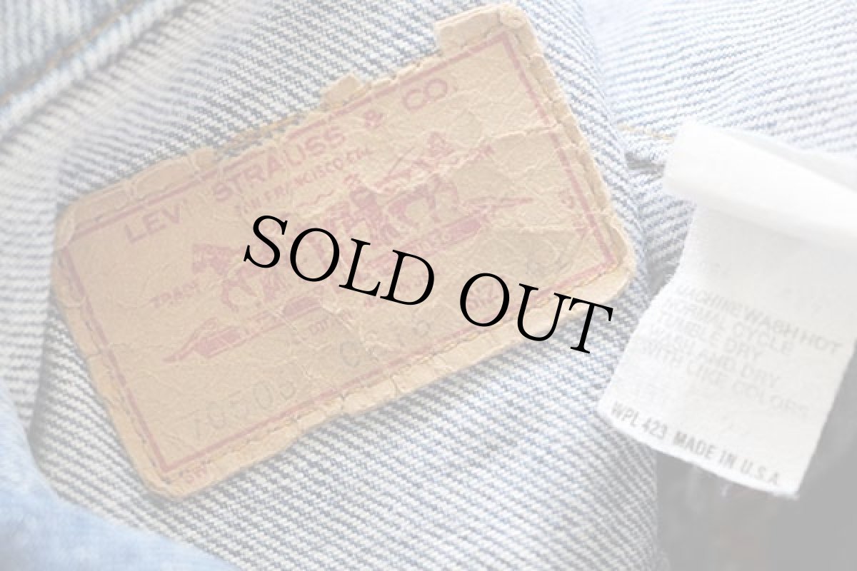 画像4: 80s USA製 Levi'sリーバイス 70506 カットオフ デニムベスト 4ポケット 42 (4)