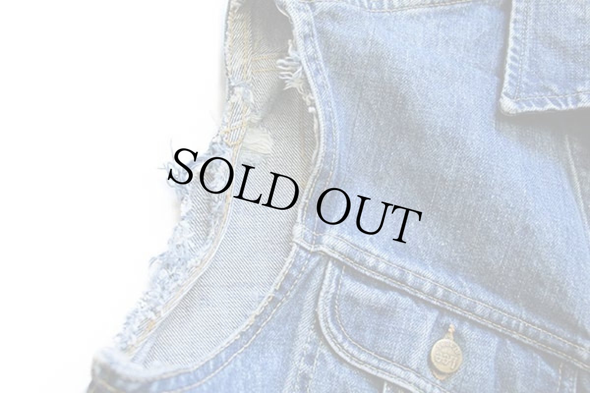 画像7: 70s USA製 Leeリー 220 カットオフ デニムベスト (7)