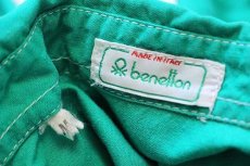 画像4: 80s イタリア製 benettonベネトン 無地 コットンシャツ ライトグリーン M (4)