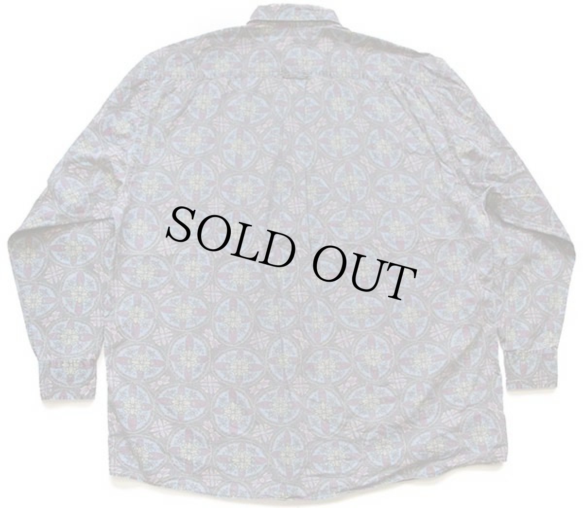 画像2: 90s BANANA REPUBLICバナナリパブリック 総柄 ボタンダウン コットンシャツ★特大 (2)