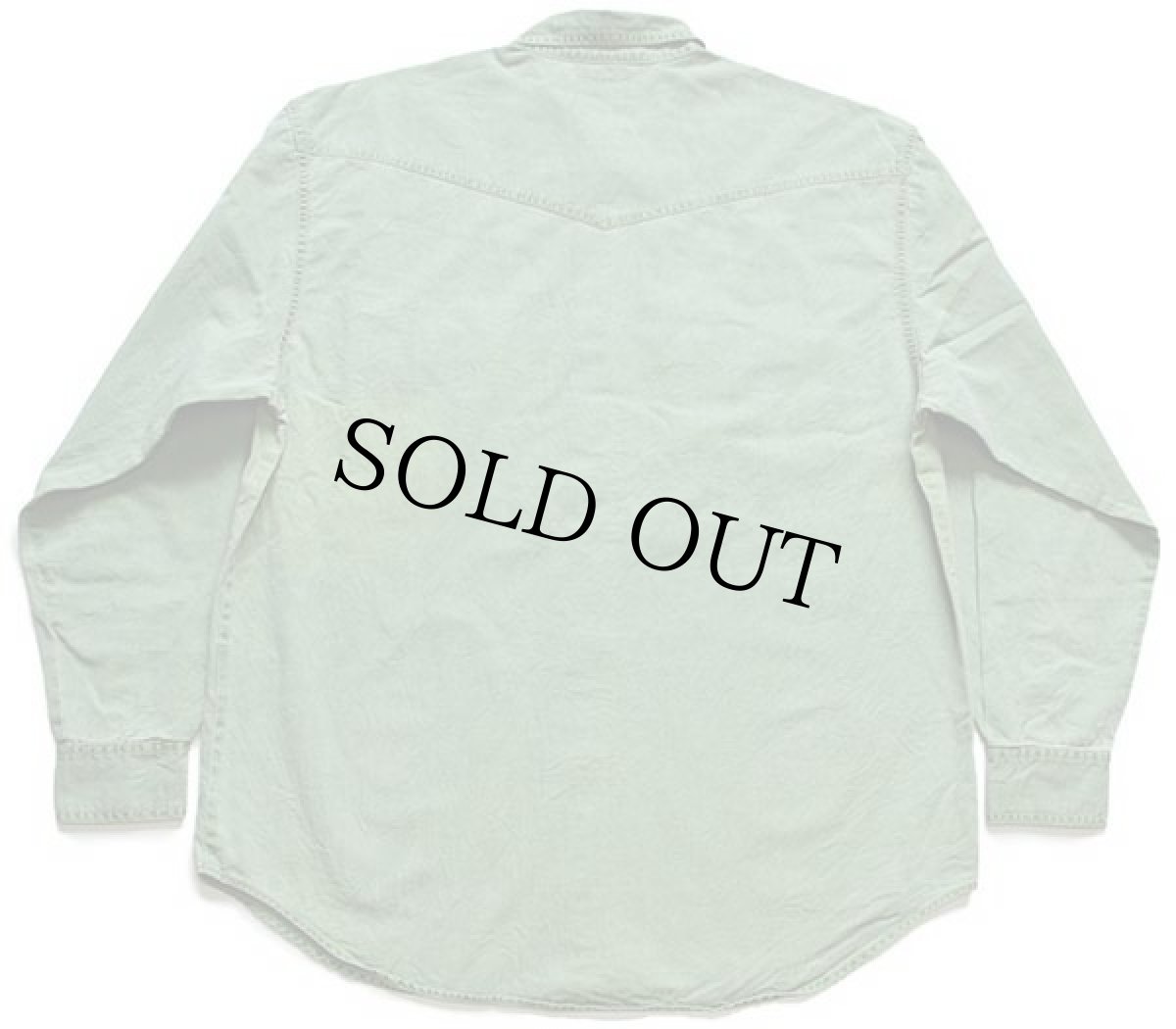 画像2: Wranglerラングラー コットン ウエスタンシャツ 薄緑 L★ユーロ (2)