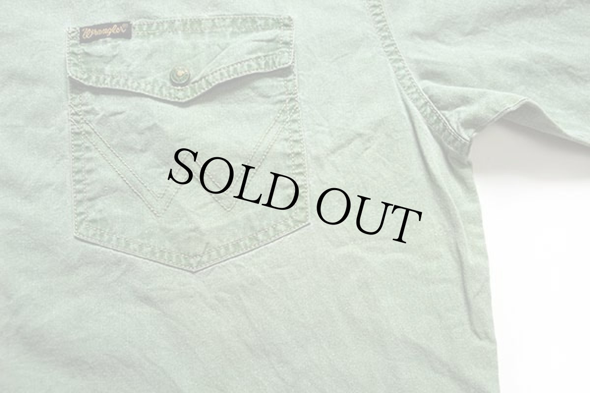 画像5: Wranglerラングラー コットン ウエスタンシャツ 薄緑 L★ユーロ (5)