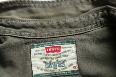 画像4: 90s Levi'sリーバイス カラーデニム ウエスタンシャツ グリーングレー XL★ユーロ (4)