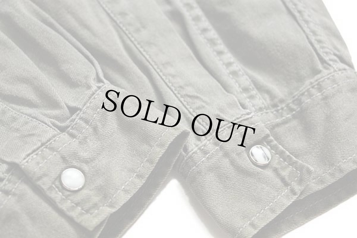 画像6: 90s Levi'sリーバイス カラーデニム ウエスタンシャツ グリーングレー XL★ユーロ (6)