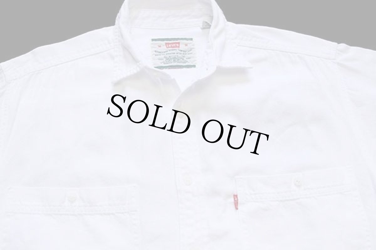 画像3: 90s Levi'sリーバイス ホワイト デニムシャツ M (3)