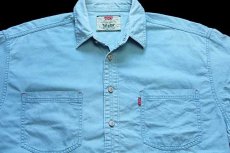 画像3: 90s Levi'sリーバイス カラーデニムシャツ ライトブルー (3)