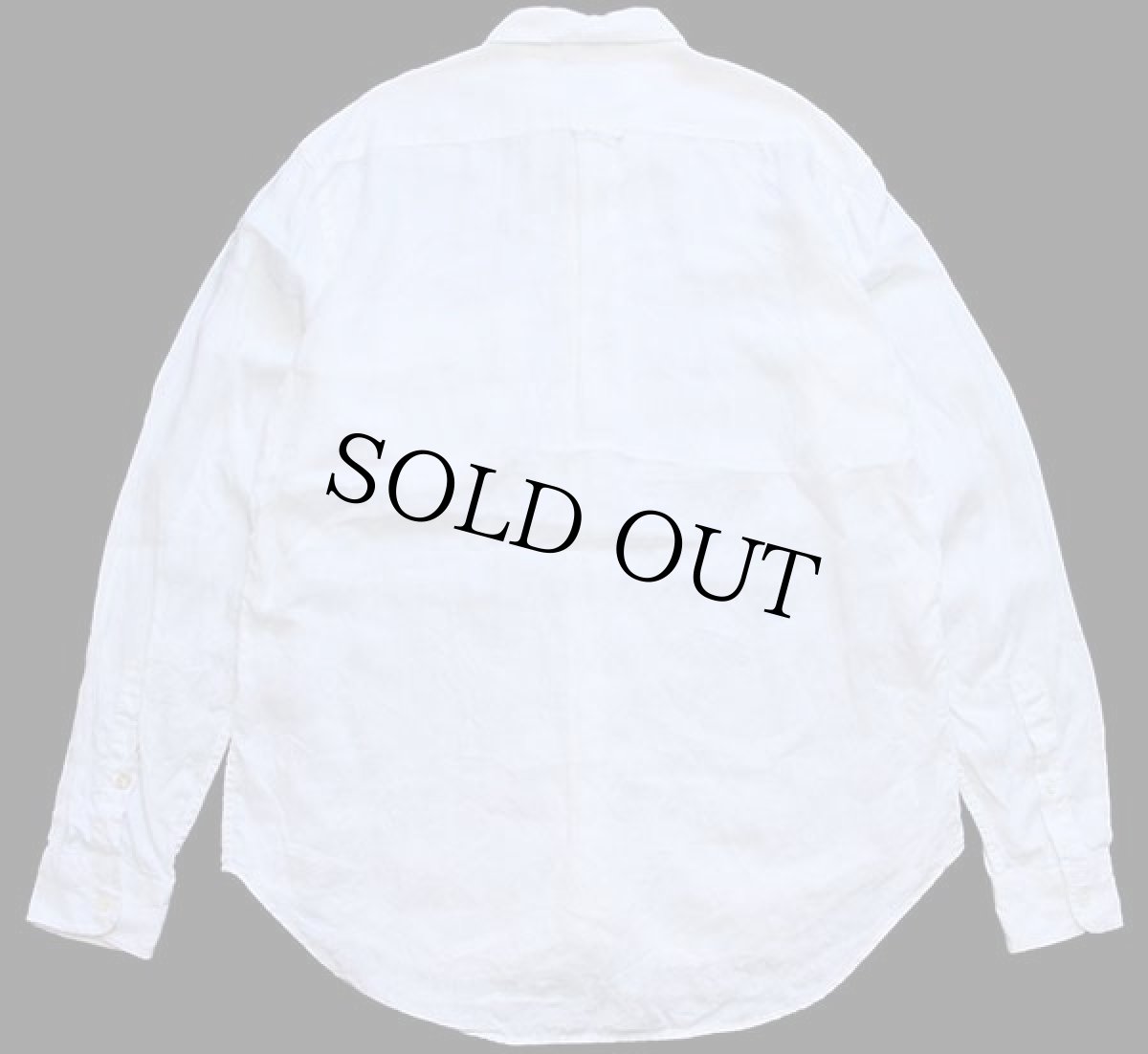 画像2: イタリア製 ARMANI JEANS 無地 ボタンダウン リネンシャツ 白 XL (2)