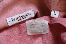 画像4: EQUIVOCO MILANO ボタンダウン リネンシャツ 薄赤 L (4)