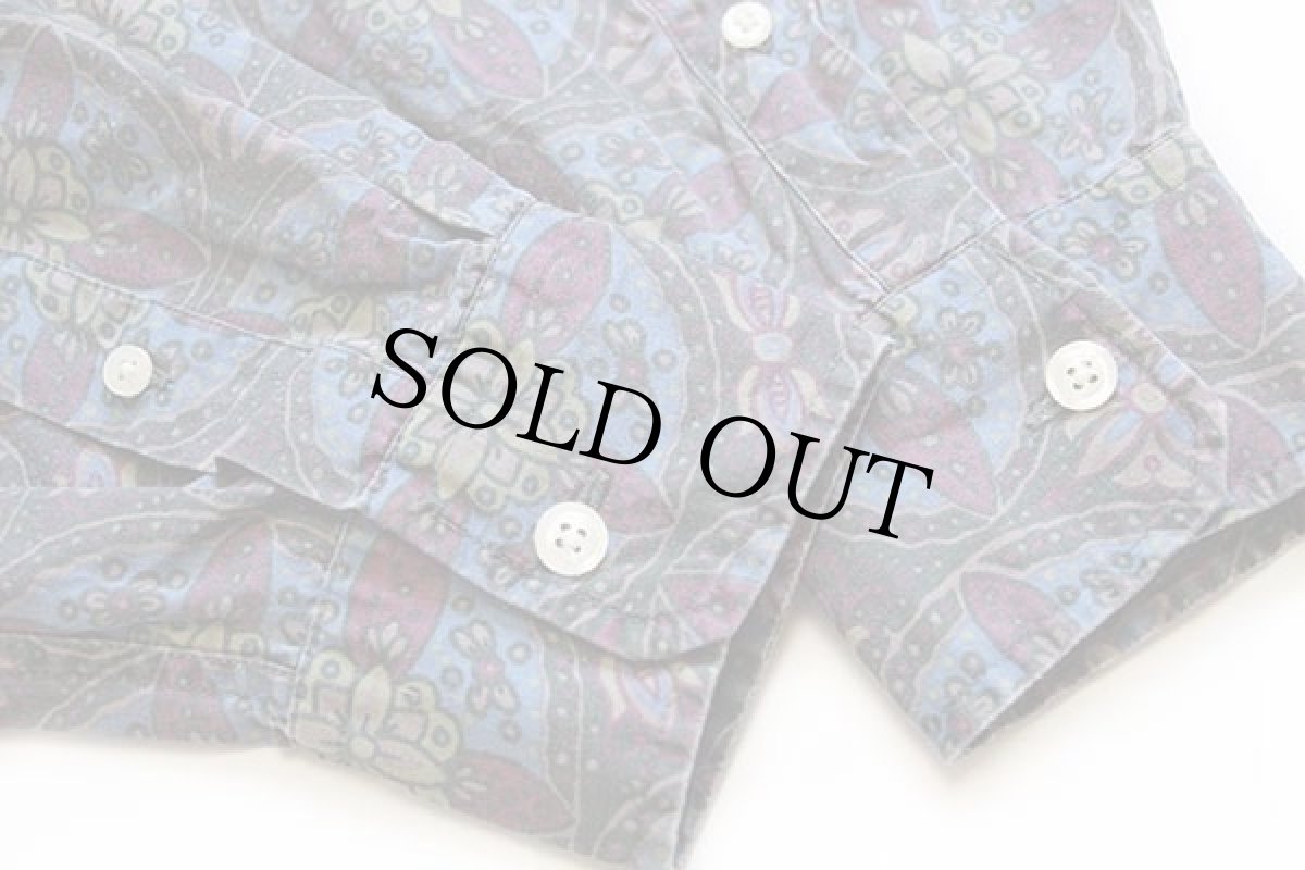 画像5: 90s BANANA REPUBLICバナナリパブリック 総柄 ボタンダウン コットンシャツ★特大 (5)