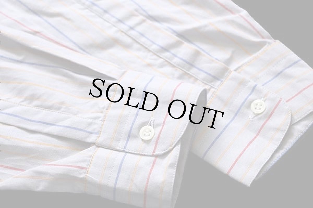 画像5: 90s イタリア製 Tomorrow OF NEW YORK マルチストライプ コットンシャツ グレー M (5)