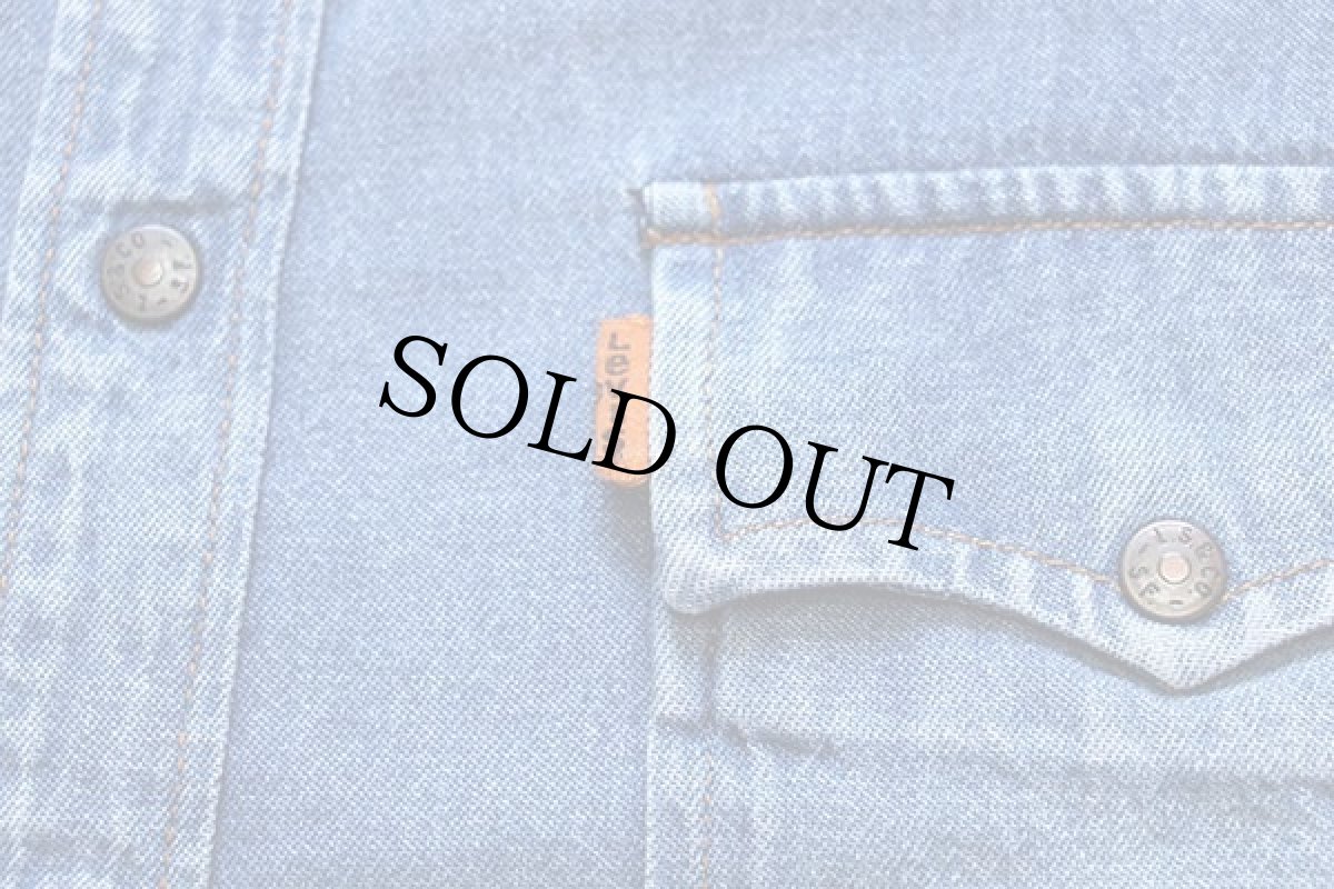 画像5: 80s Levi'sリーバイス デニム ウエスタンシャツ カスタム M★ユーロ (5)