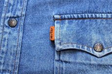 画像5: 80s Levi'sリーバイス デニム ウエスタンシャツ カスタム M★ユーロ (5)