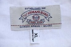 画像4: イタリア製 ARMANI JEANS 無地 ボタンダウン リネンシャツ 白 XL (4)