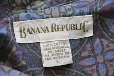 画像4: 90s BANANA REPUBLICバナナリパブリック 総柄 ボタンダウン コットンシャツ★特大 (4)