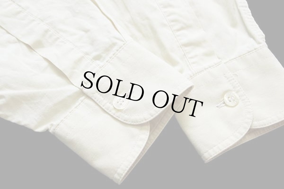 画像6: 90s ルーマニア製 Levi'sリーバイス ロゴ刺繍 ボタンダウン コットンポプリン シャツ クリーム★ユーロ (6)