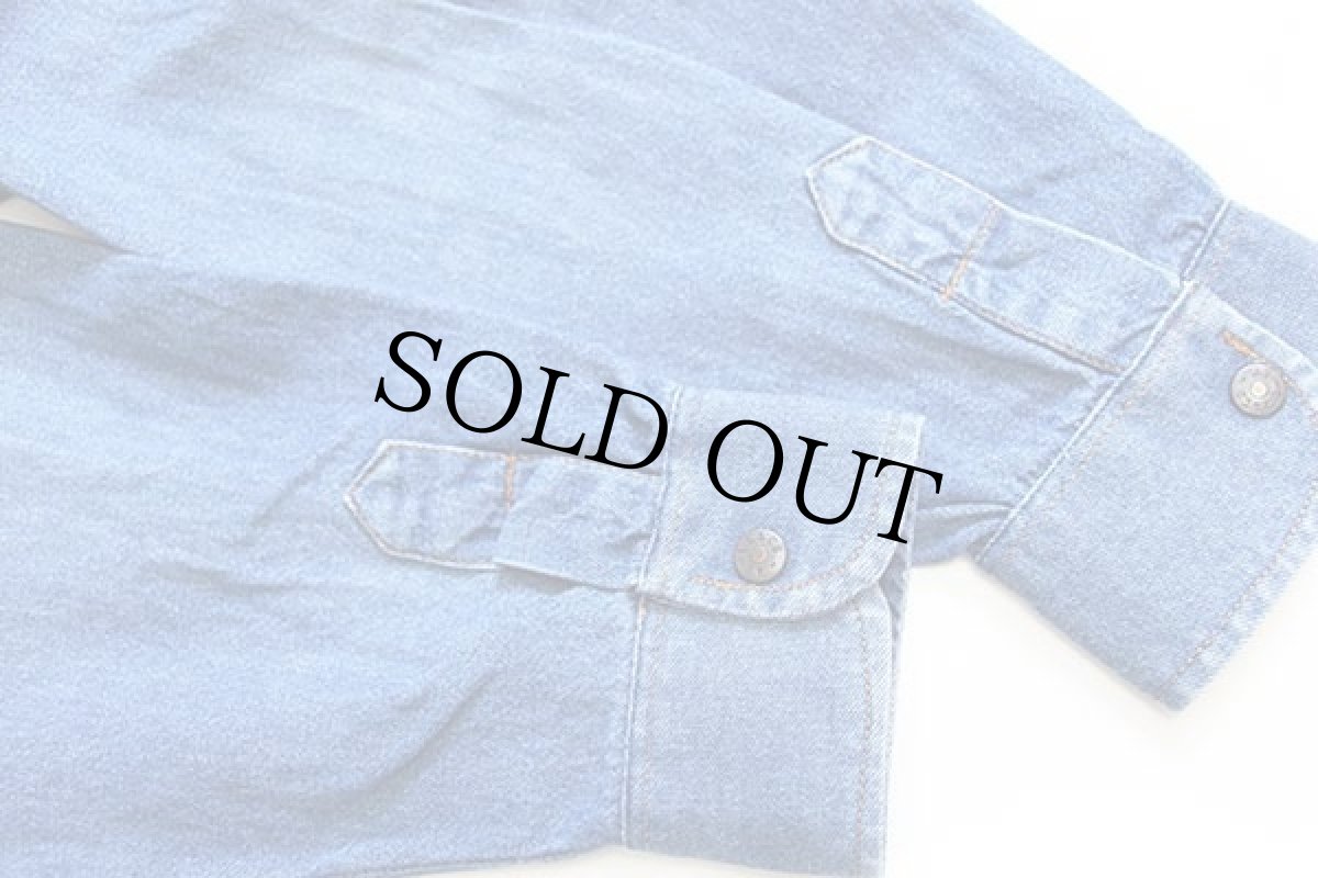 画像6: 80s Levi'sリーバイス デニム ウエスタンシャツ カスタム M★ユーロ (6)