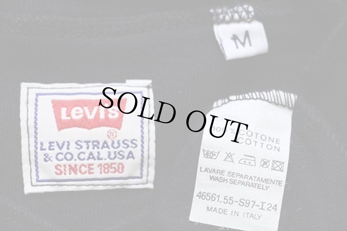 画像5: 90s イタリア製 Levi'sリーバイス ヘンリーネック コットン アンダーシャツ 黒 M★ユーロ (5)