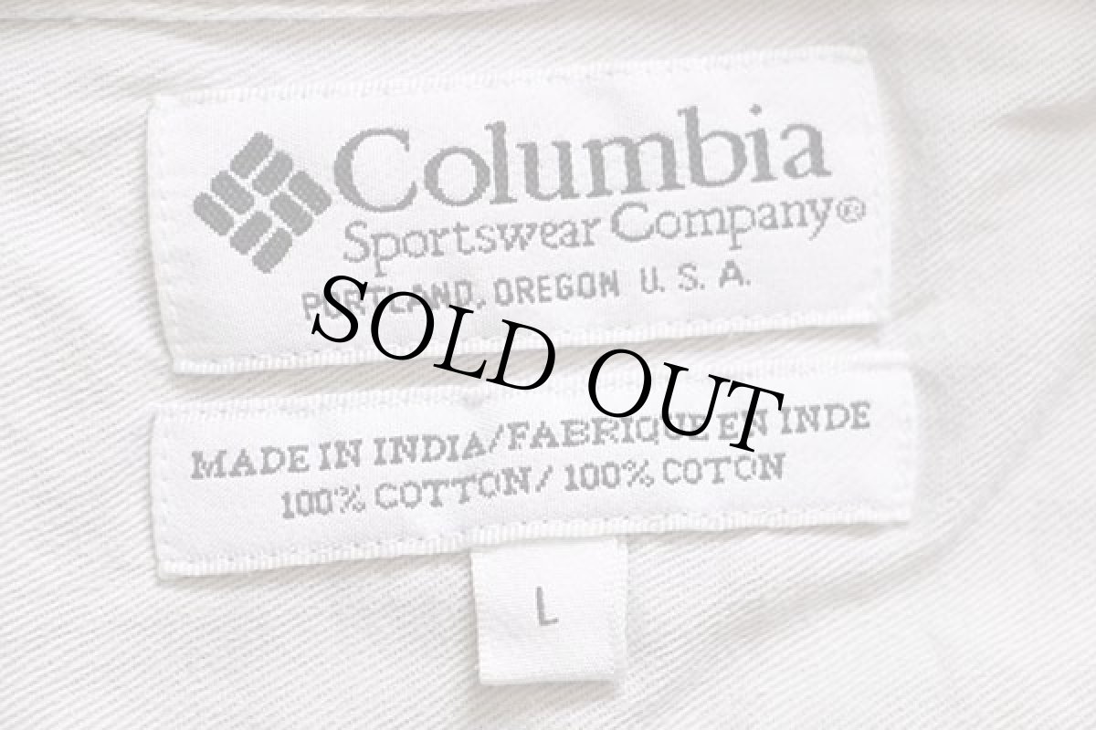 画像4: 00s Columbiaコロンビア チェック ボタンダウン コットン フランネルシャツ L★インド綿 (4)