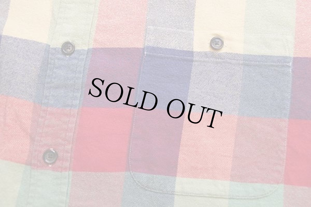 画像5: 00s ORVISオービス ブロックチェック ボタンダウン コットン ライトネルシャツ★特大 インド綿 (5)