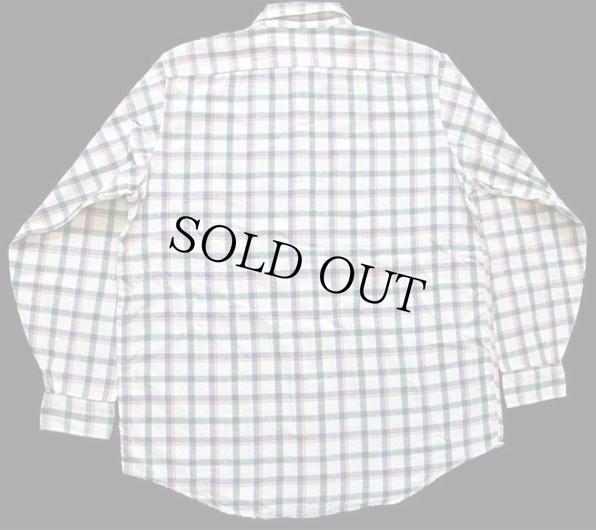画像2: 80s USA製 L.L.Bean チェック ボタンダウン コットン ライトネルシャツ L-T (2)