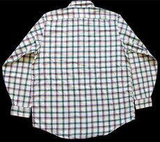 画像2: 80s USA製 L.L.Bean チェック ボタンダウン コットン ライトネルシャツ L-T (2)