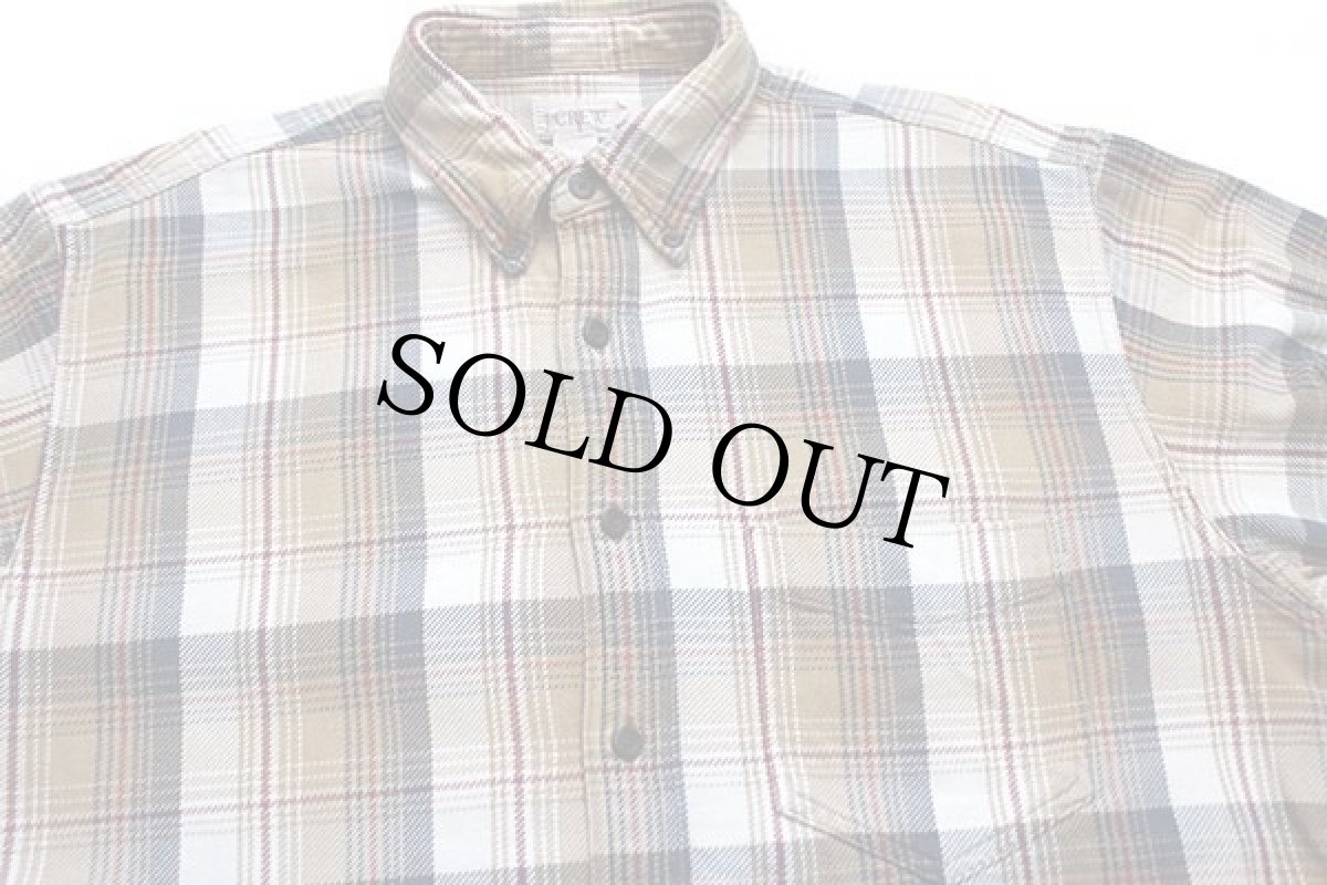 画像3: 90s J.CREW チェック ボタンダウン コットン フランネルシャツ L (3)