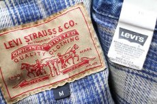 画像4: 90s USA製 Levi'sリーバイス 70699 チェック ネルライナー デニムジャケット 4ポケット M (4)