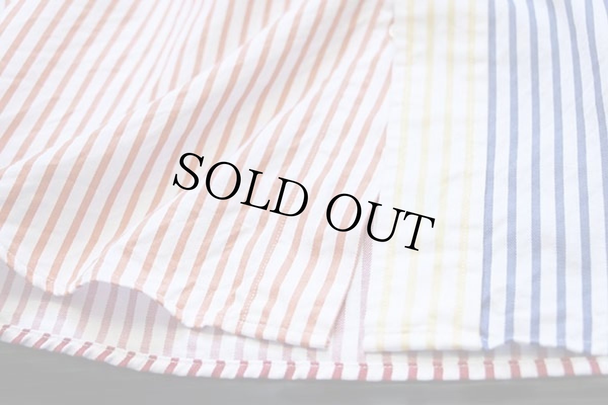 画像5: Brooks Brothersブルックスブラザーズ クレイジーパターン ストライプ ボタンダウン コットンシャツ L (5)