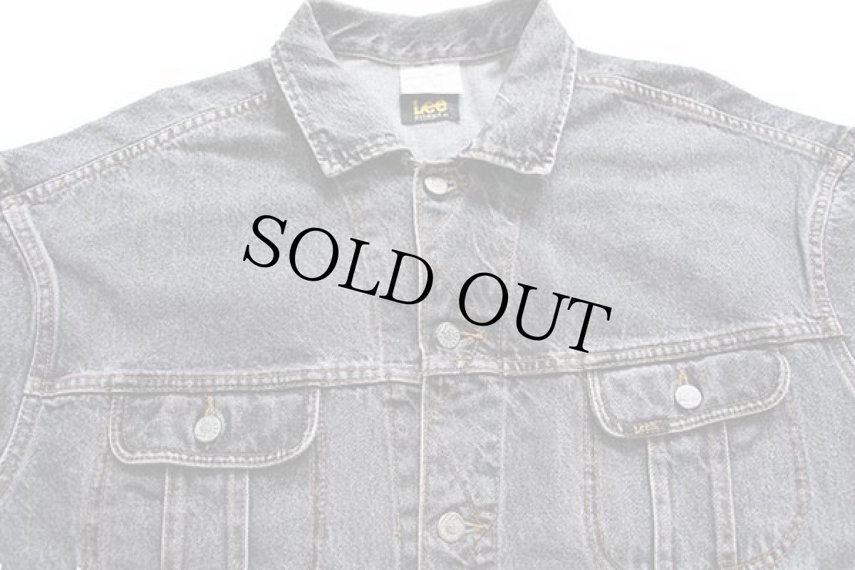 画像3: Leeリー RIDER JACKET 先染め ブラック デニムジャケット 4ポケット XL★ユーロ (3)