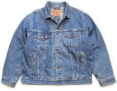 画像1: 90s USA製 Levi'sリーバイス 70699 チェック ネルライナー デニムジャケット 4ポケット M (1)