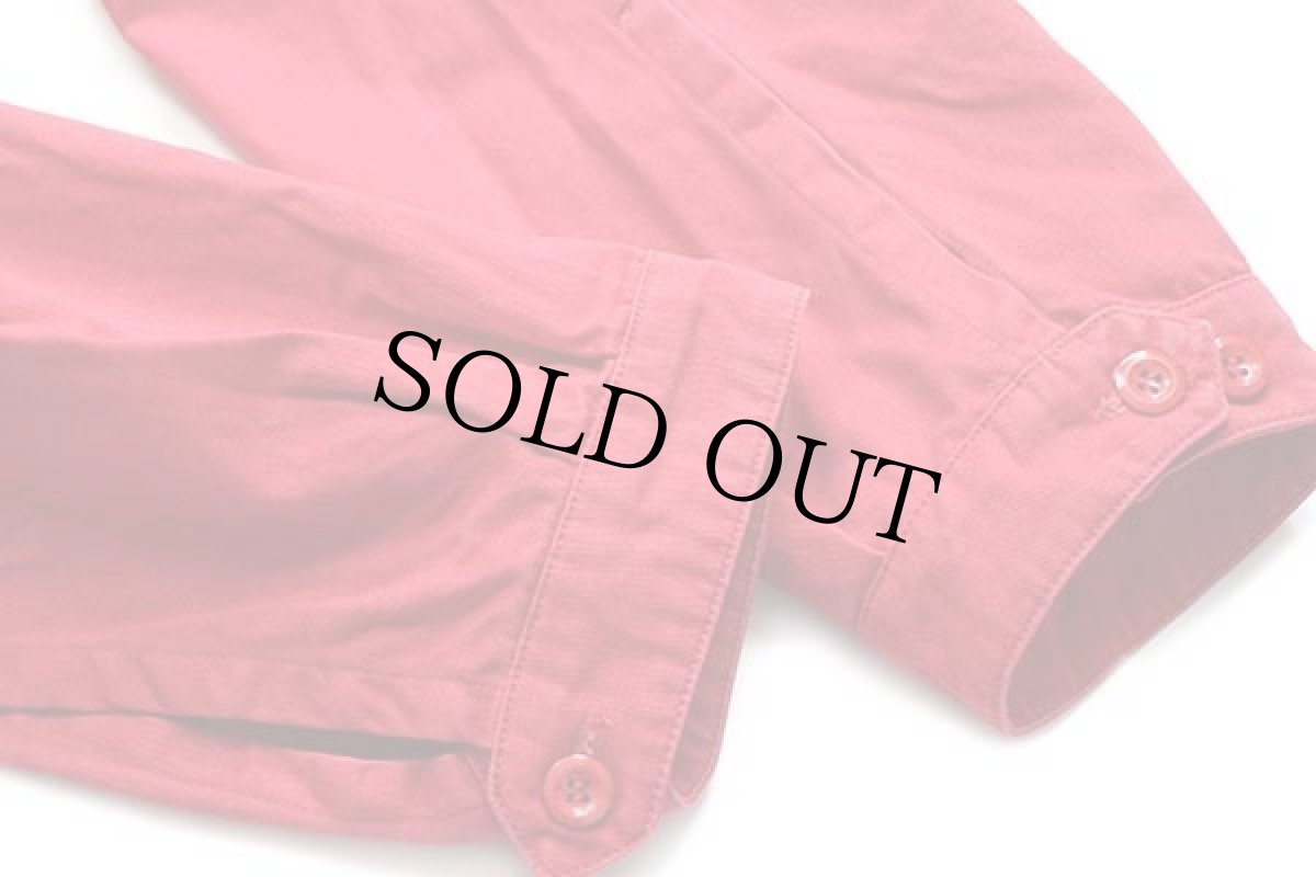 画像6: 90s J.CREW 無地 ハーフジップ プルオーバー コットンパーカー 赤 XL-Tall★特大 アノラック (6)