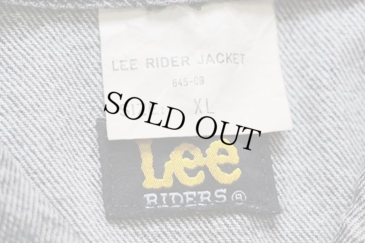 画像4: Leeリー RIDER JACKET 先染め ブラック デニムジャケット 4ポケット XL★ユーロ (4)