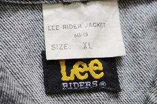 画像4: Leeリー RIDER JACKET 先染め ブラック デニムジャケット 4ポケット XL★ユーロ (4)