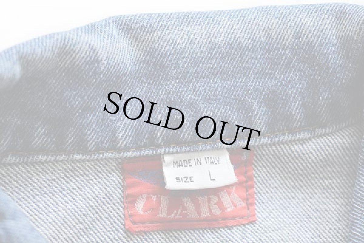 画像4: 90s イタリア製 CLARK デニムジャケット 4ポケット L (4)