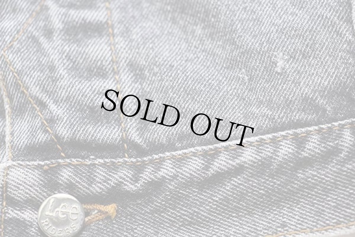 画像7: Leeリー RIDER JACKET 先染め ブラック デニムジャケット 4ポケット XL★ユーロ (7)