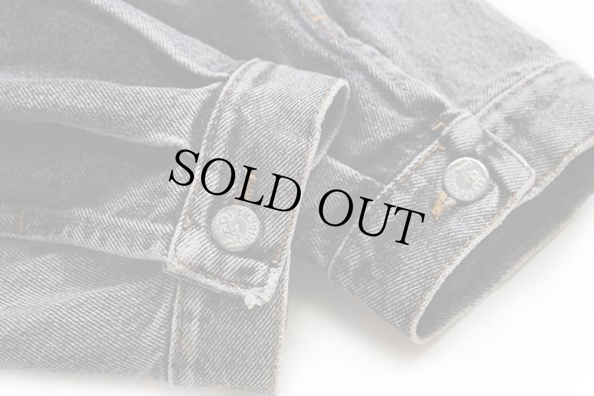 画像8: Leeリー RIDER JACKET 先染め ブラック デニムジャケット 4ポケット XL★ユーロ (8)