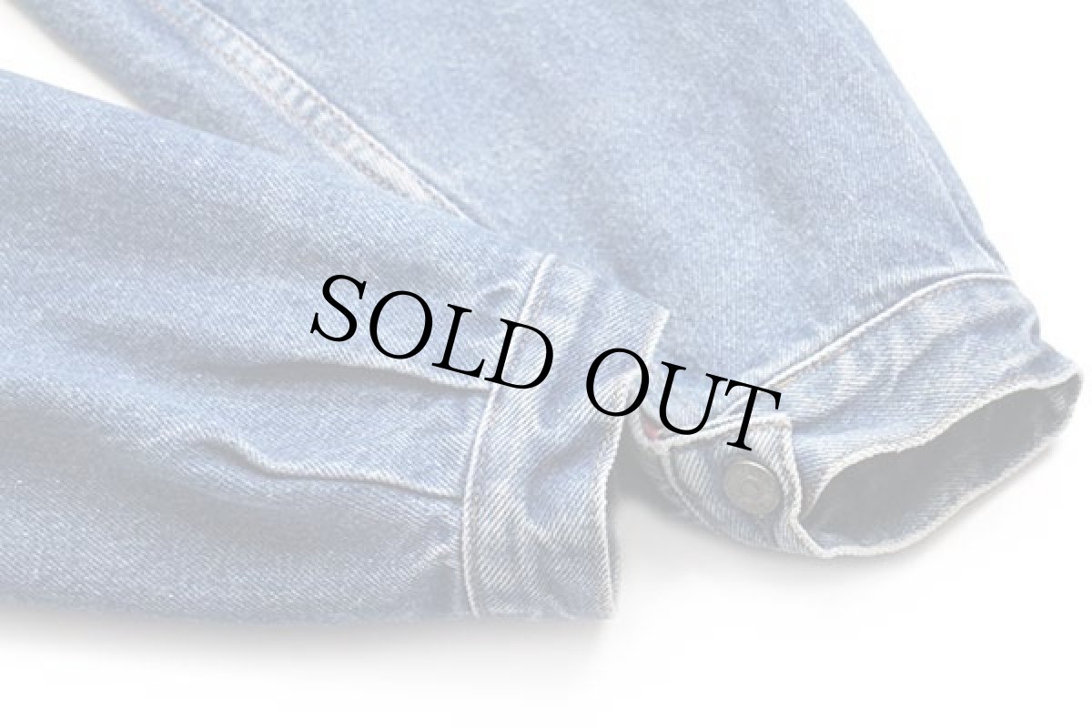 画像6: 90s GAPギャップ バッファローチェック ネルライナー デニムジャケット 4ポケット (6)