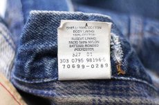 画像5: 90s USA製 Levi'sリーバイス 70699 チェック ネルライナー デニムジャケット 4ポケット M (5)