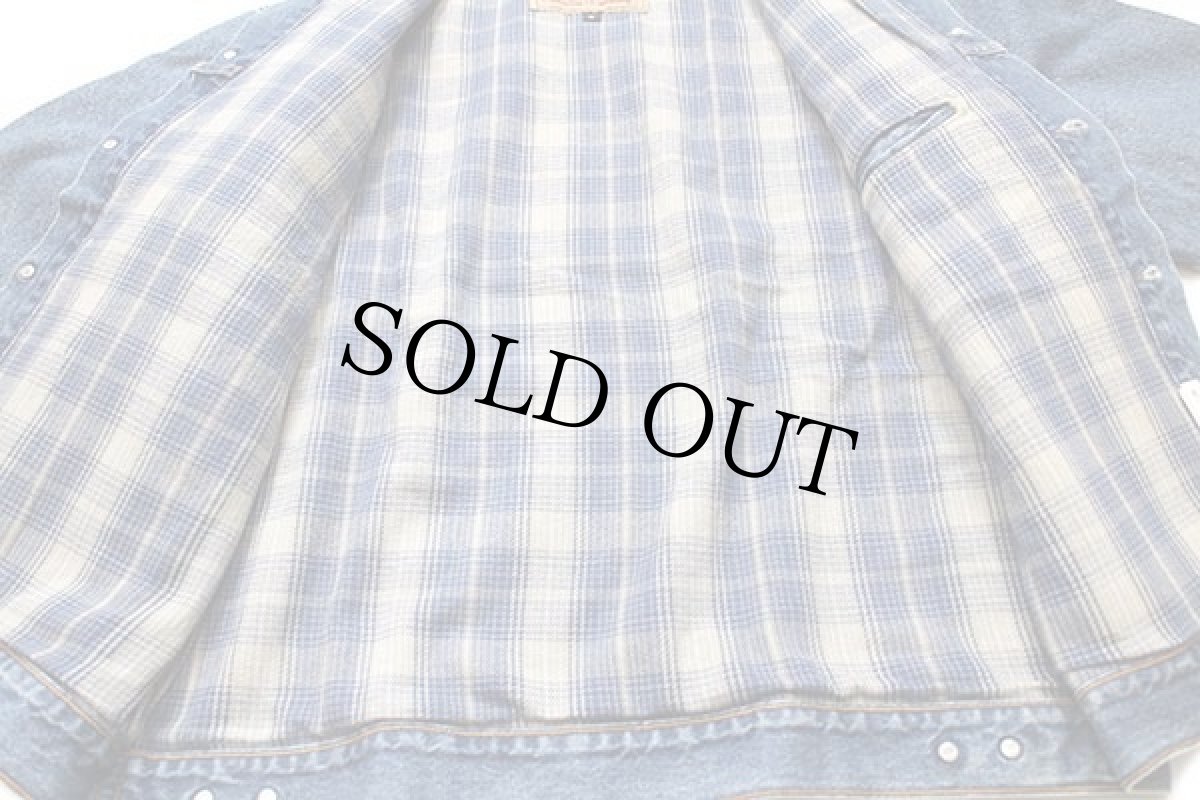 画像6: 90s USA製 Levi'sリーバイス 70699 チェック ネルライナー デニムジャケット 4ポケット M (6)