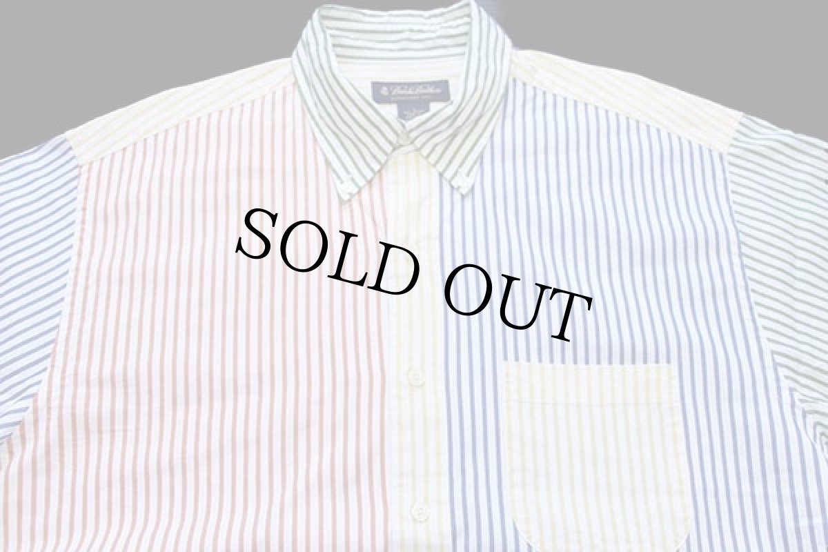 画像3: Brooks Brothersブルックスブラザーズ クレイジーパターン ストライプ ボタンダウン コットンシャツ L (3)