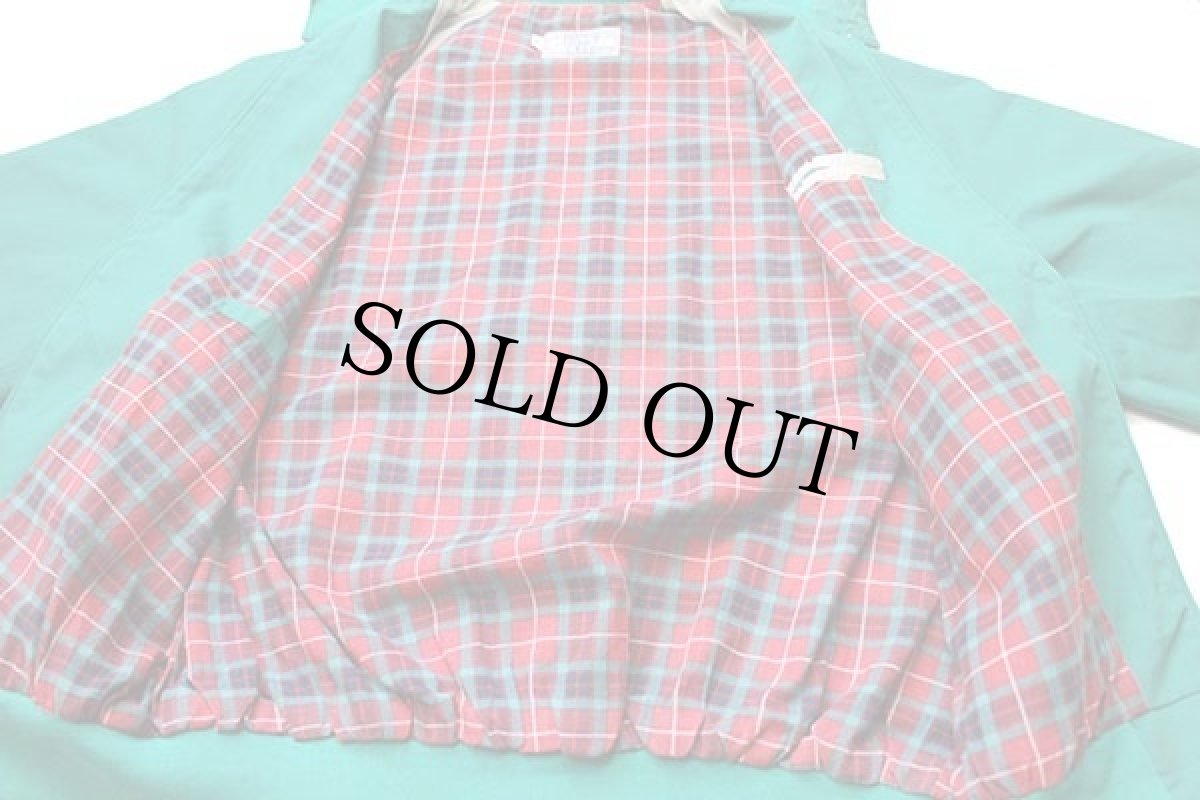 画像4: 80s USA製 King Louieキングルイ SEARS KENMORE WATER SYSTEMS 刺繍 G9タイプ タータンチェックライナー ハリントンジャケット 緑 L (4)