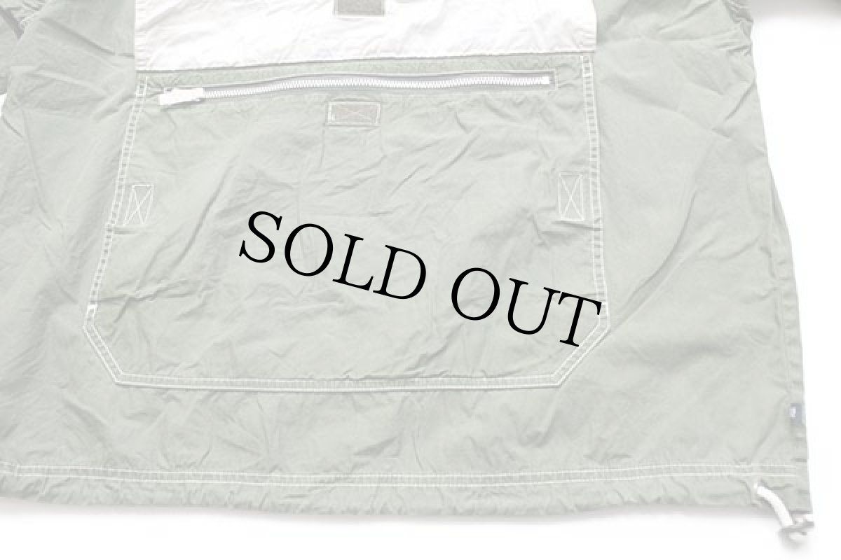 画像5: 00s GAPギャップ ハーフジップ コットンポプリン アノラックパーカー オリーブ M (5)