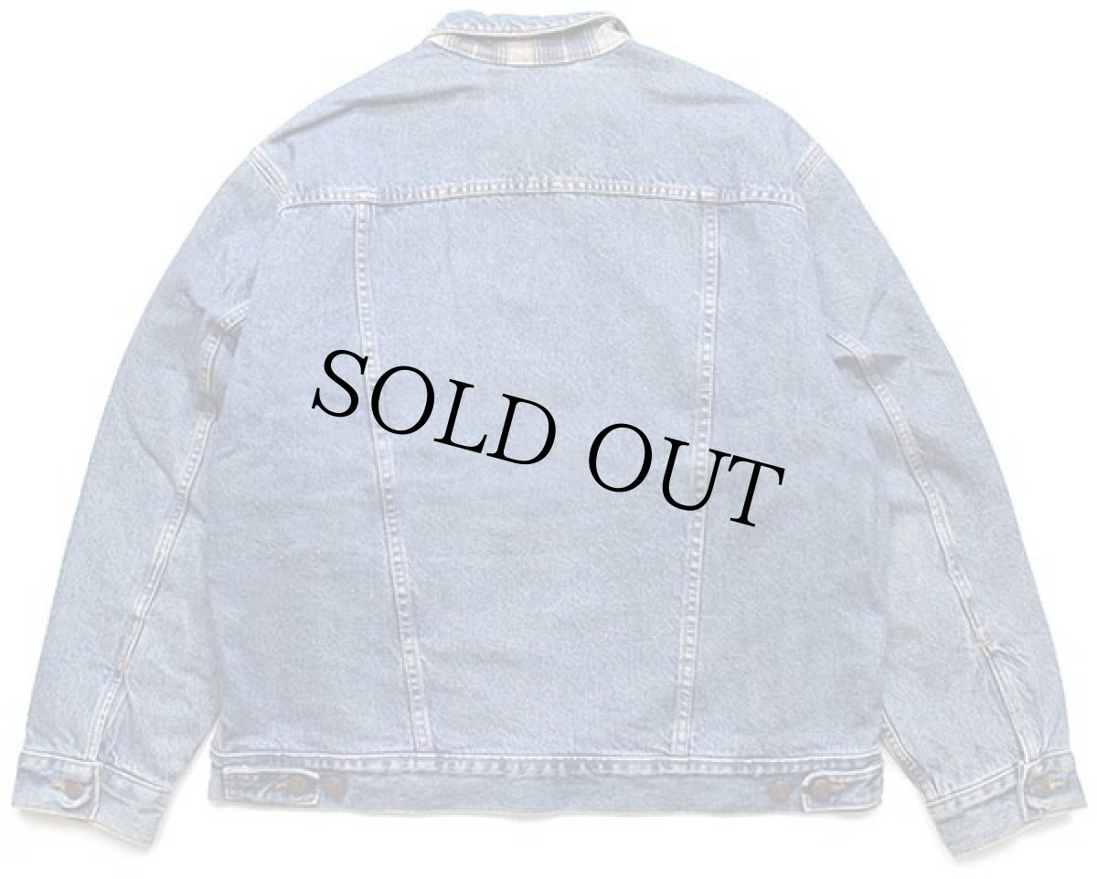 画像2: 90s USA製 Levi'sリーバイス 70699 チェック ネルライナー デニムジャケット 4ポケット M (2)