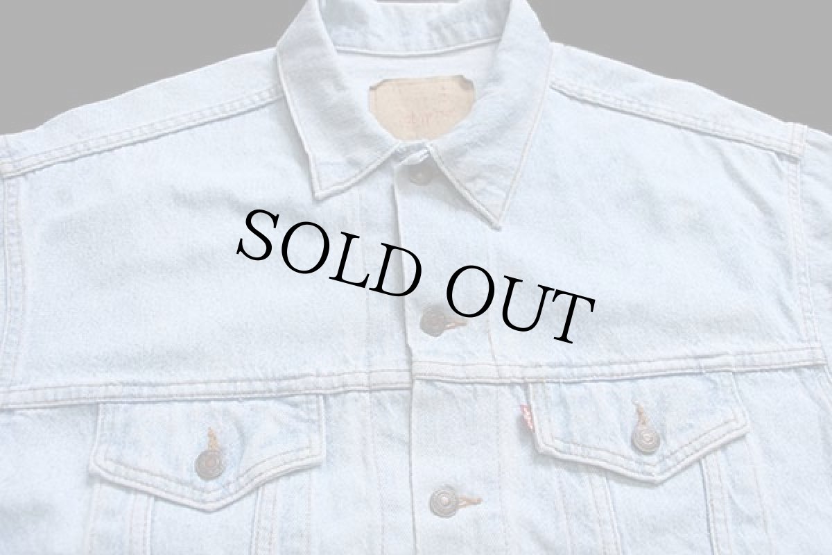 画像3: 90s USA製 Levi'sリーバイス 70507 デニムジャケット 4ポケット アイスブルー L (3)