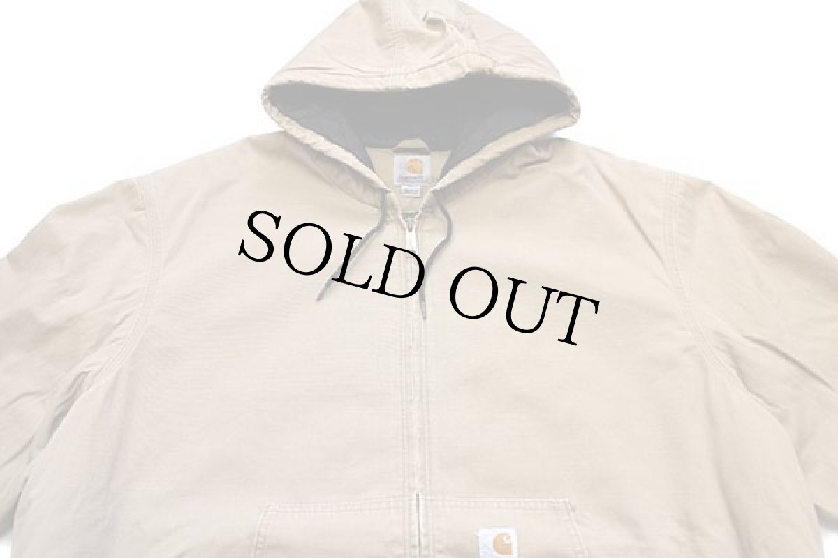 画像3: メキシコ製 carharttカーハート キルティングライナー コットン アクティブジャケット パーカー ベージュ 2XL★特大 (3)